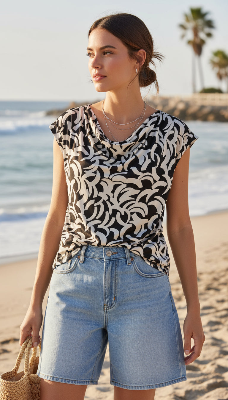 Blusa Top Premium Dana Buchman  Talla M