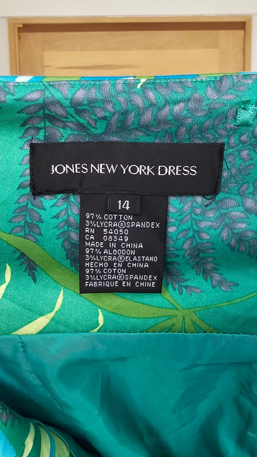 Vestido Premium Jones New York  Talla 14/M