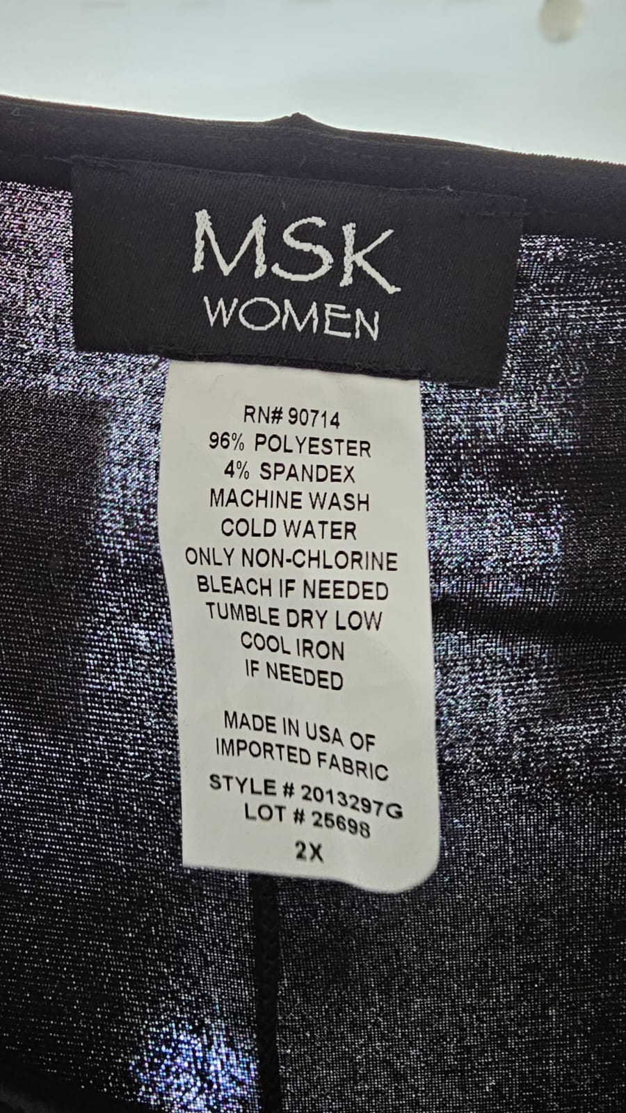 Plus Size Vestido Premium MSK Talla 2 XL