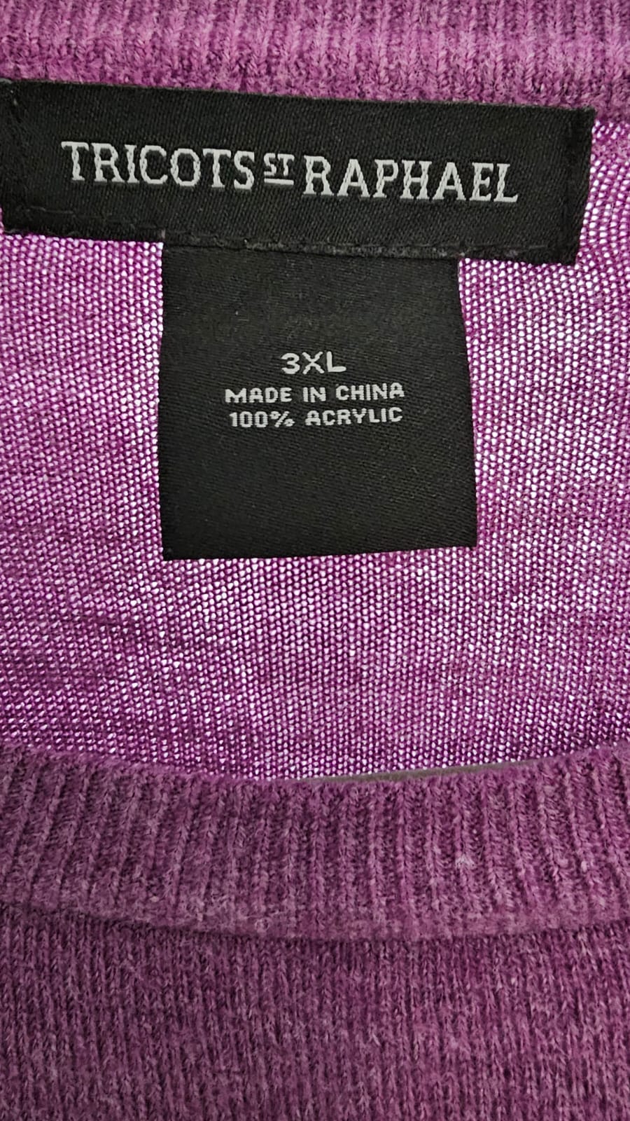 Plus Size Sweater Tricots st Raphael  Talla 3XL