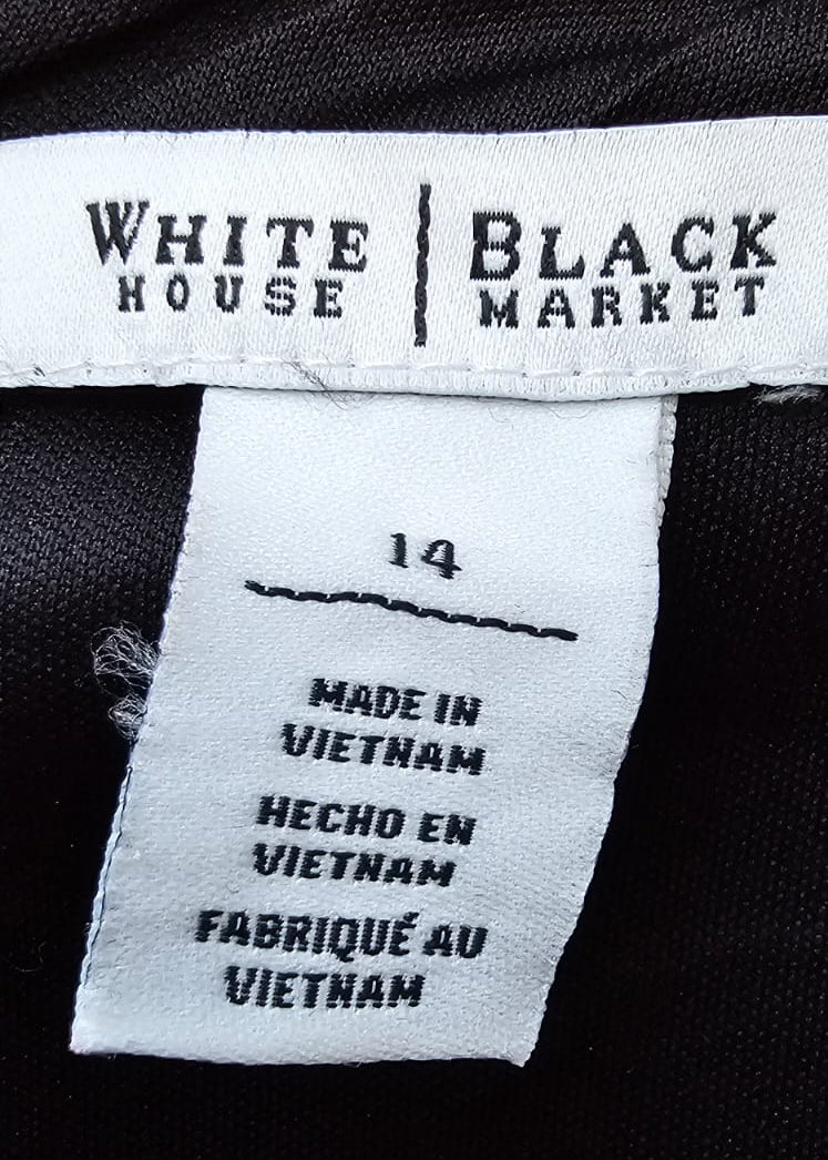 Vestido Premium White House Black M. Talla 14/XL